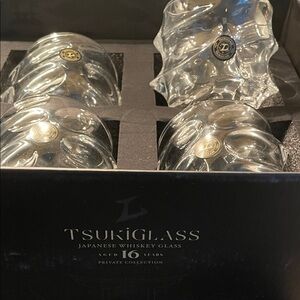 Clear Japanese Whiskey Glass Set